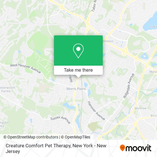 Creature Comfort Pet Therapy map