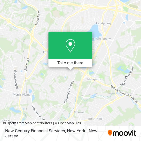 New Century Financial Services map