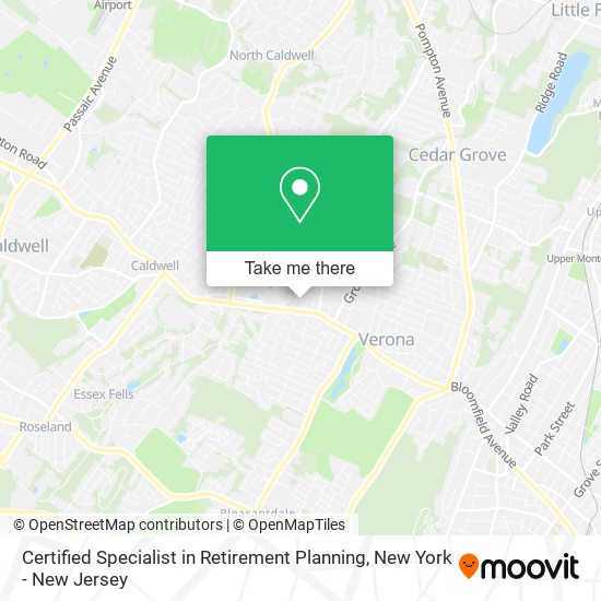 Certified Specialist in Retirement Planning map