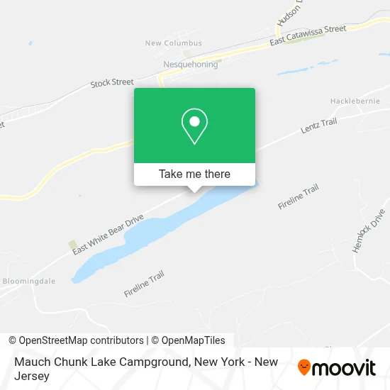 Mauch Chunk Lake Campground map