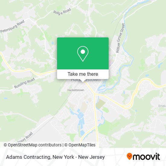 Adams Contracting map