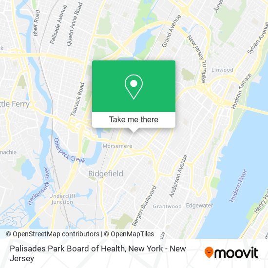 Palisades Park Board of Health map