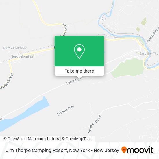 Mapa de Jim Thorpe Camping Resort