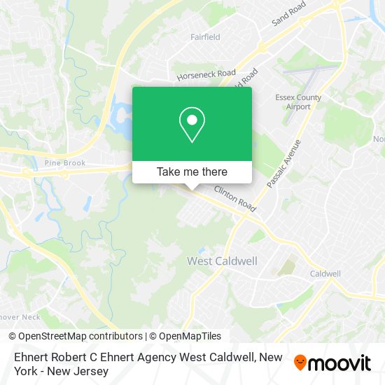 Ehnert Robert C Ehnert Agency West Caldwell map
