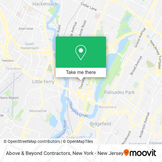 Above & Beyond Contractors map
