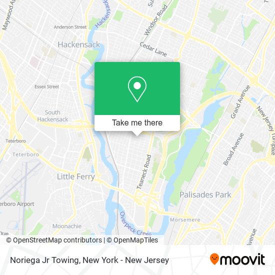 Noriega Jr Towing map