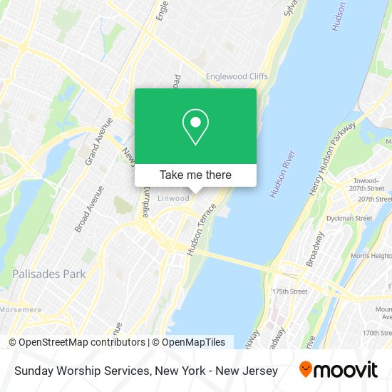 Sunday Worship Services map