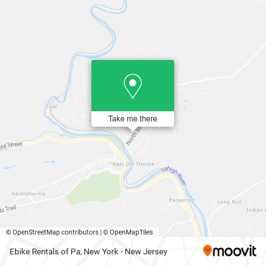 Ebike Rentals of Pa map