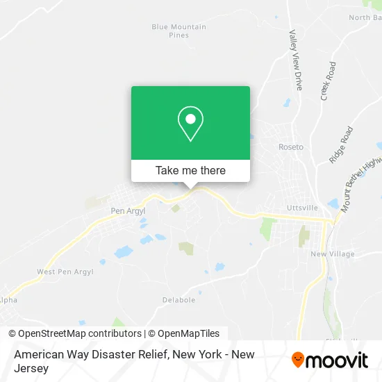 American Way Disaster Relief map