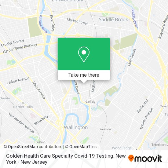 Golden Health Care Specialty Covid-19 Testing map