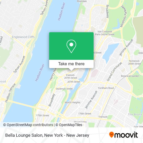Mapa de Bella Lounge Salon