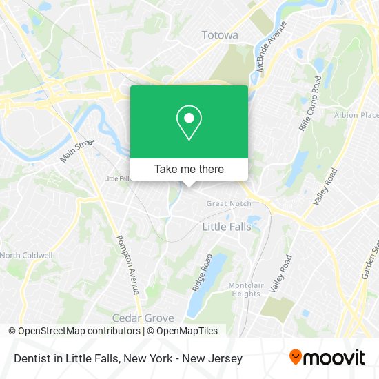 Dentist in Little Falls map