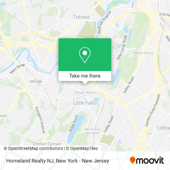 Mapa de Homeland Realty NJ