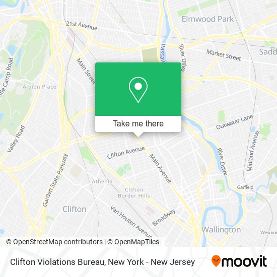 Clifton Violations Bureau map