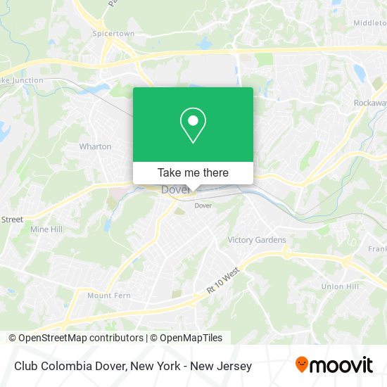 Club Colombia Dover map