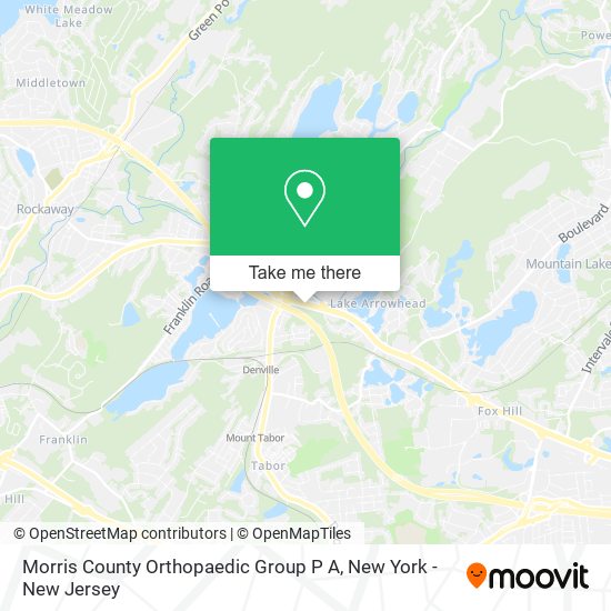 Morris County Orthopaedic Group P A map