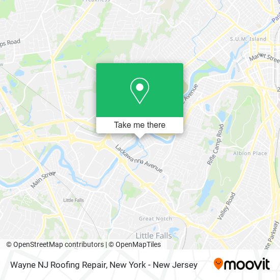 Mapa de Wayne NJ Roofing Repair