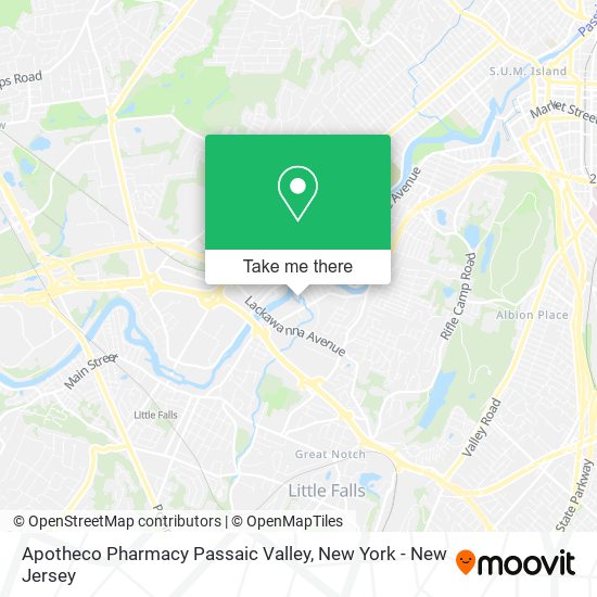 Apotheco Pharmacy Passaic Valley map