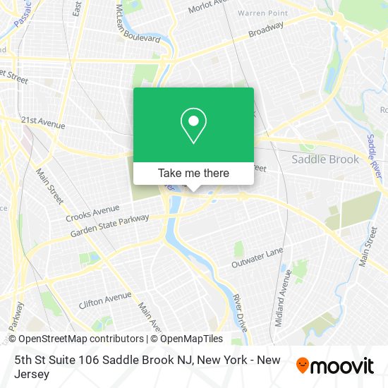 Mapa de 5th St Suite 106 Saddle Brook NJ