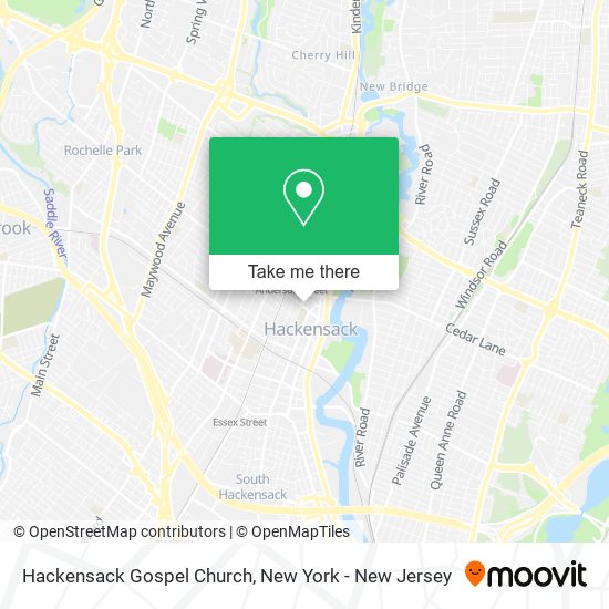 Hackensack Gospel Church map