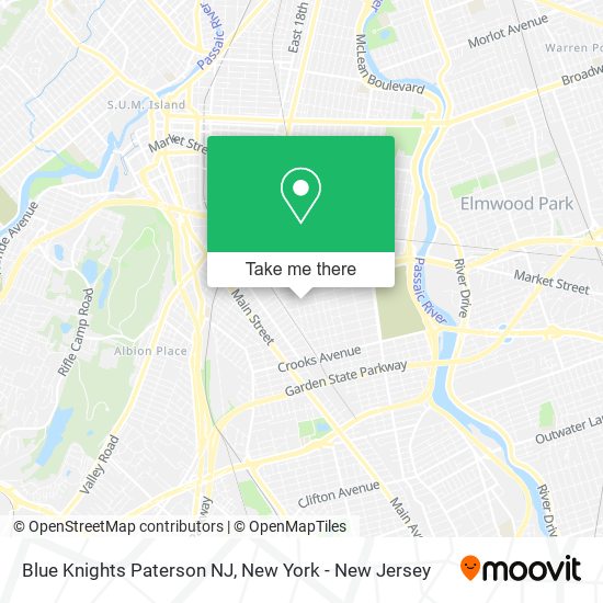 Blue Knights Paterson NJ map