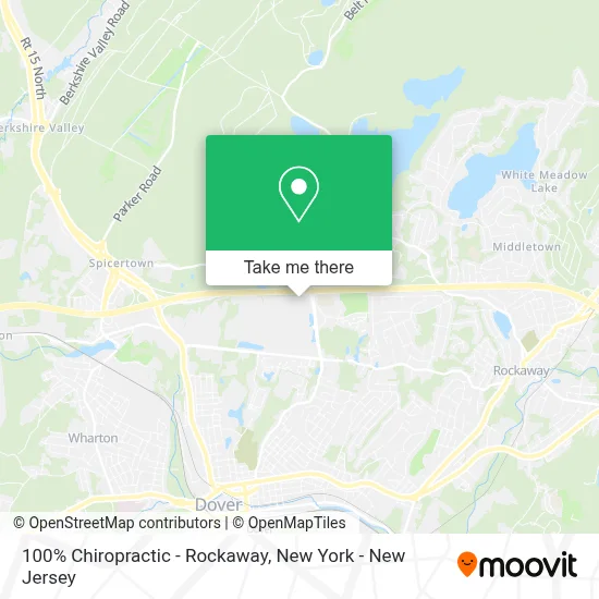 100% Chiropractic - Rockaway map