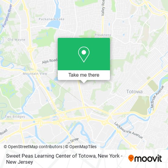 Sweet Peas Learning Center of Totowa map