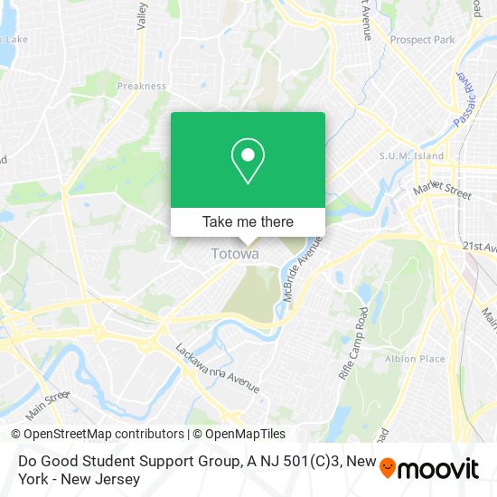 Mapa de Do Good Student Support Group, A NJ 501(C)3