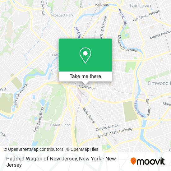 Mapa de Padded Wagon of New Jersey