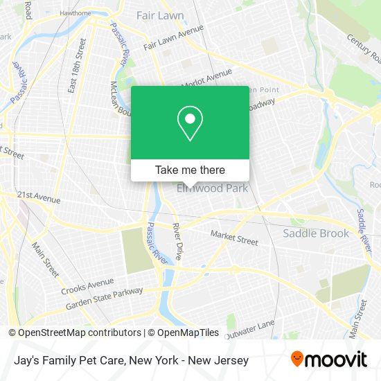 Jay's Family Pet Care map