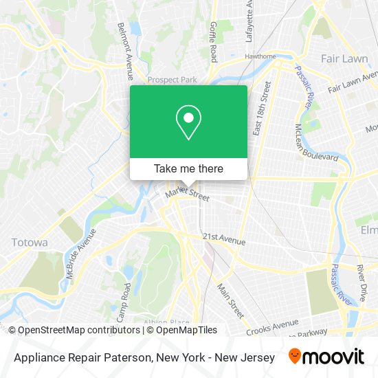 Appliance Repair Paterson map