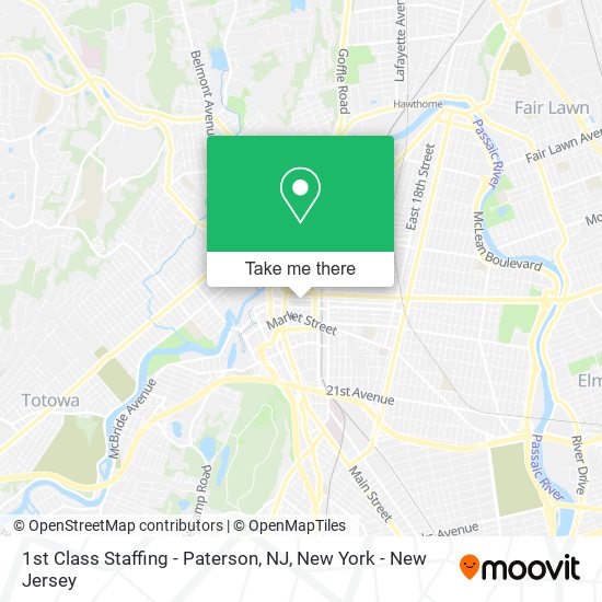 1st Class Staffing - Paterson, NJ map