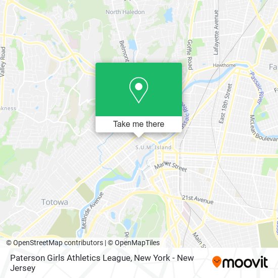 Paterson Girls Athletics League map