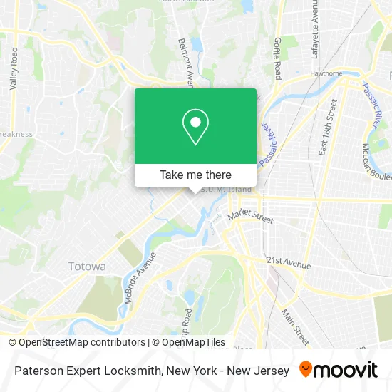 Paterson Expert Locksmith map