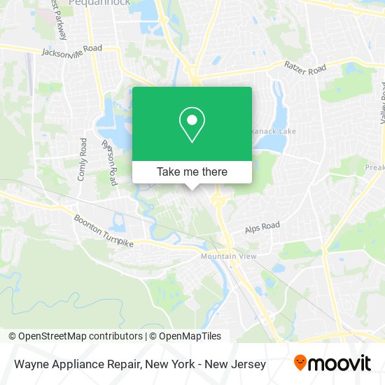 Mapa de Wayne Appliance Repair