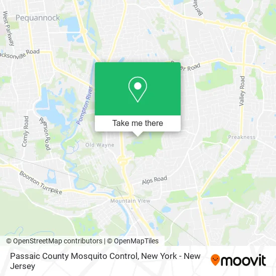 Passaic County Mosquito Control map