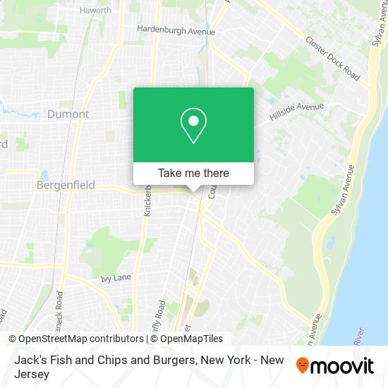 Jack's Fish and Chips and Burgers map