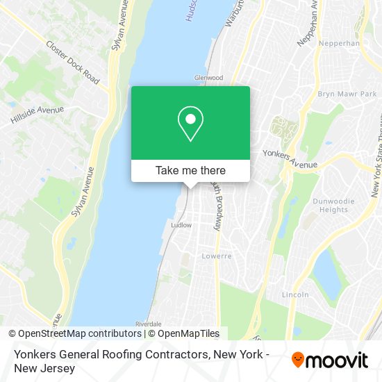 Mapa de Yonkers General Roofing Contractors