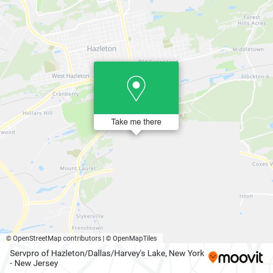 Servpro of Hazleton / Dallas / Harvey's Lake map