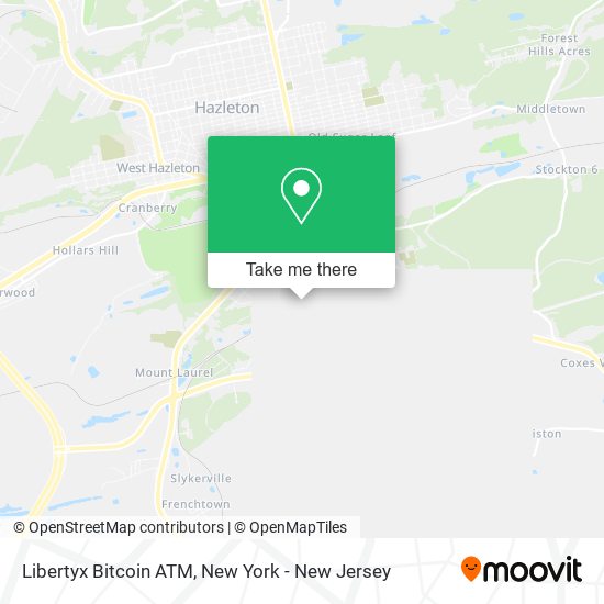 Mapa de Libertyx Bitcoin ATM