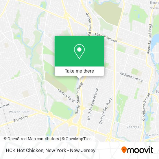 Mapa de HCK Hot Chicken