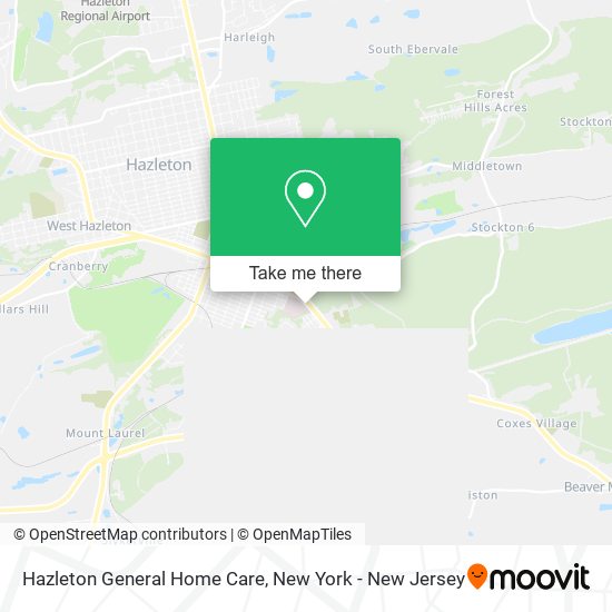 Mapa de Hazleton General Home Care