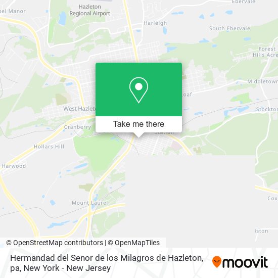 Hermandad del Senor de los Milagros de Hazleton, pa map