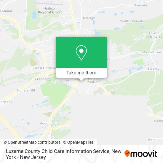 Luzerne County Child Care Information Service map