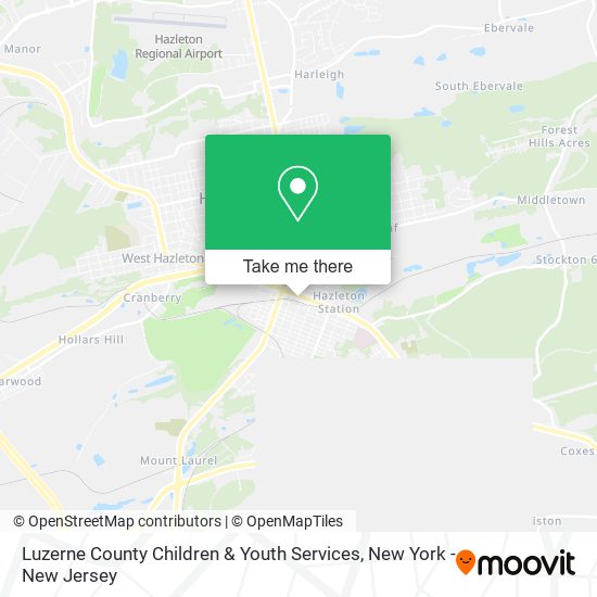 Luzerne County Children & Youth Services map