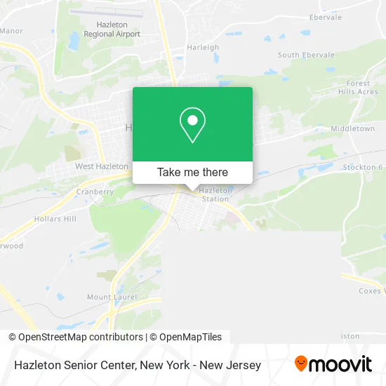 Hazleton Senior Center map