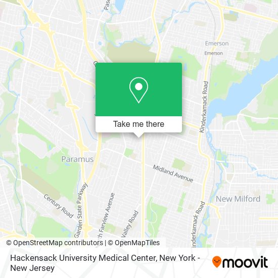 Hackensack University Medical Center map