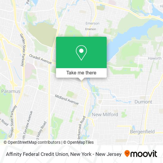 Affinity Federal Credit Union map