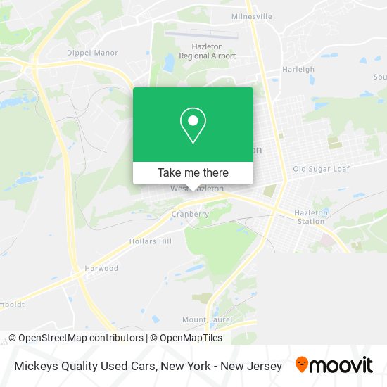 Mickeys Quality Used Cars map
