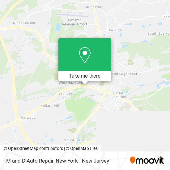M and D Auto Repair map